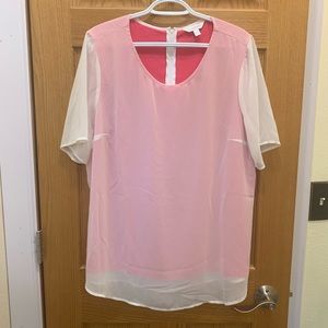 Charming Charlie Two Tone Chiffon Blouse